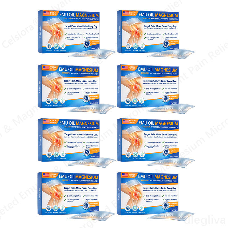 👨⚕️Celsiora® Advanced Targeted Emu Oil & Magnesium Microneedle Joint Pain Relief Patch (Starts Working in Minutes on Joints, Soothes Nerves, and Kills Nerve & Muscle Pain)