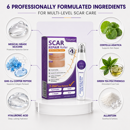 🇺🇸👨‍⚕️Trilumia® Medical-Grade Silicone Scar Repair Roller (For Raised, Red, Firm, Tight & Discolored Post-Surgical Scars)