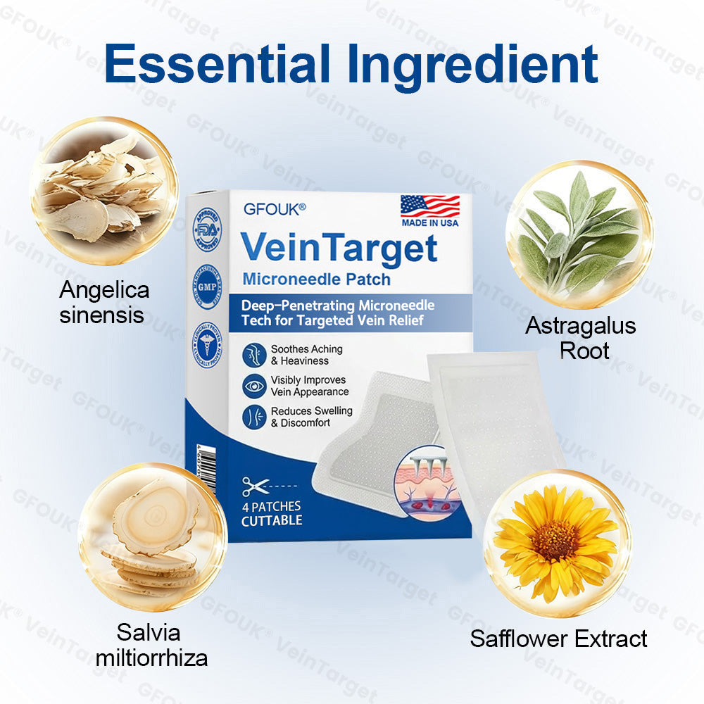 🇺🇸✅👨‍⚕️GFOUK® VeinTarget Microneedle Patch⚡Instant Relief, Long-Term Results
