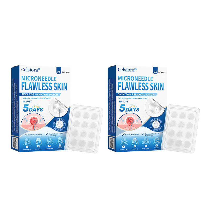 👑👑Celsiora® 2-in-1 Microneedle & Hydrocolloid Patch | Raised Moles,Acne, Flat Warts & Skin Tags Remover | Improves Wrinkles, Scars & Blemishes | Invisible Pimple Patches for Face & Body | 24 Count