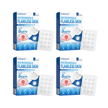 👑👑Celsiora® 2-in-1 Microneedle & Hydrocolloid Patch | Raised Moles,Acne, Flat Warts & Skin Tags Remover | Improves Wrinkles, Scars & Blemishes | Invisible Pimple Patches for Face & Body | 24 Count