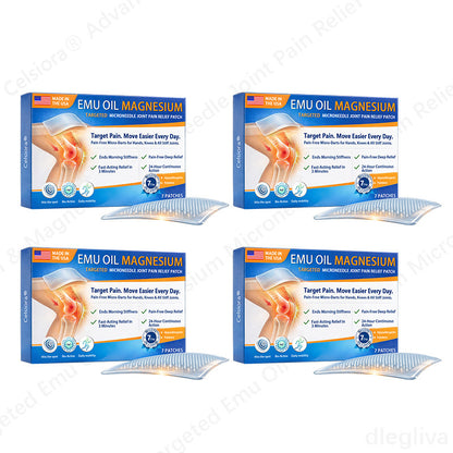 👨‍⚕️Celsiora® Advanced Targeted Emu Oil & Magnesium Microneedle Joint Pain Relief Patch (Starts Working in Minutes on Joints, Soothes Nerves, and Kills Nerve & Muscle Pain)