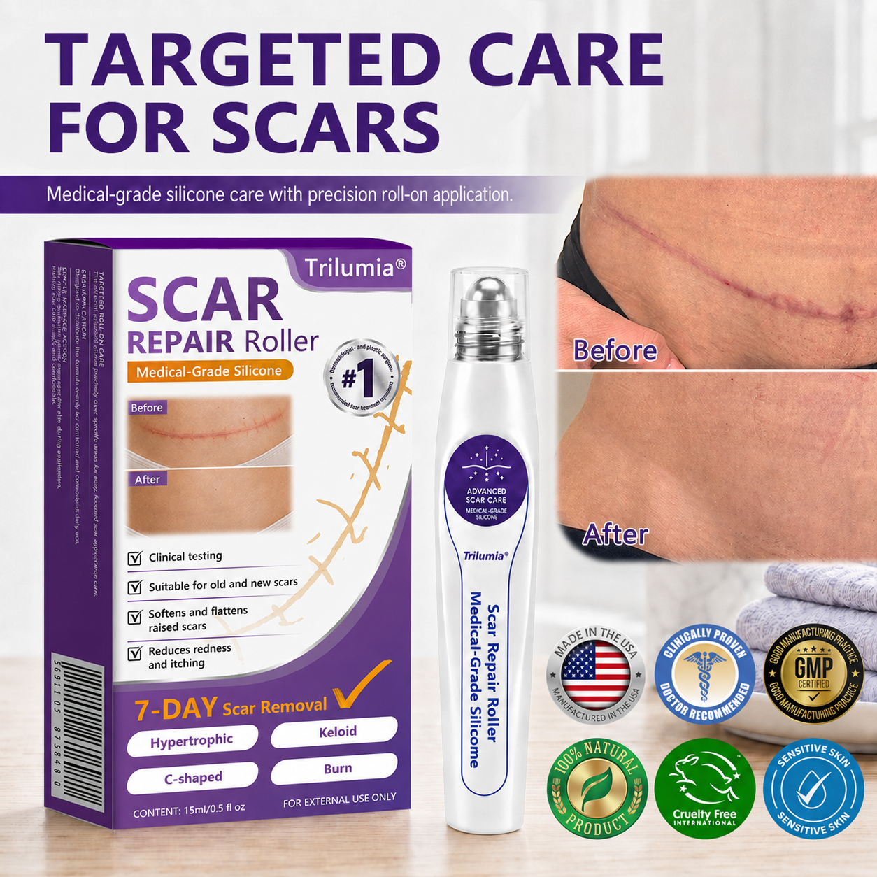 1-Pack 🧴 Trial Size — Focus On One Small Scar