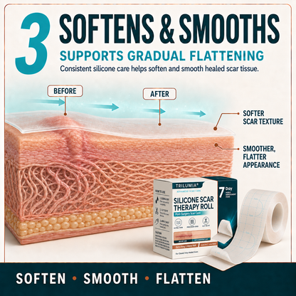 🇺🇸🎁🧚TRILUMIA® SILICONE SCAR THERAPY ROLL Help Soften, Flatten & Improve the Appearance of Raised Scars