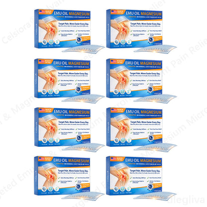 👨‍⚕️Celsiora® Advanced Targeted Emu Oil & Magnesium Microneedle Joint Pain Relief Patch (Starts Working in Minutes on Joints, Soothes Nerves, and Kills Nerve & Muscle Pain)