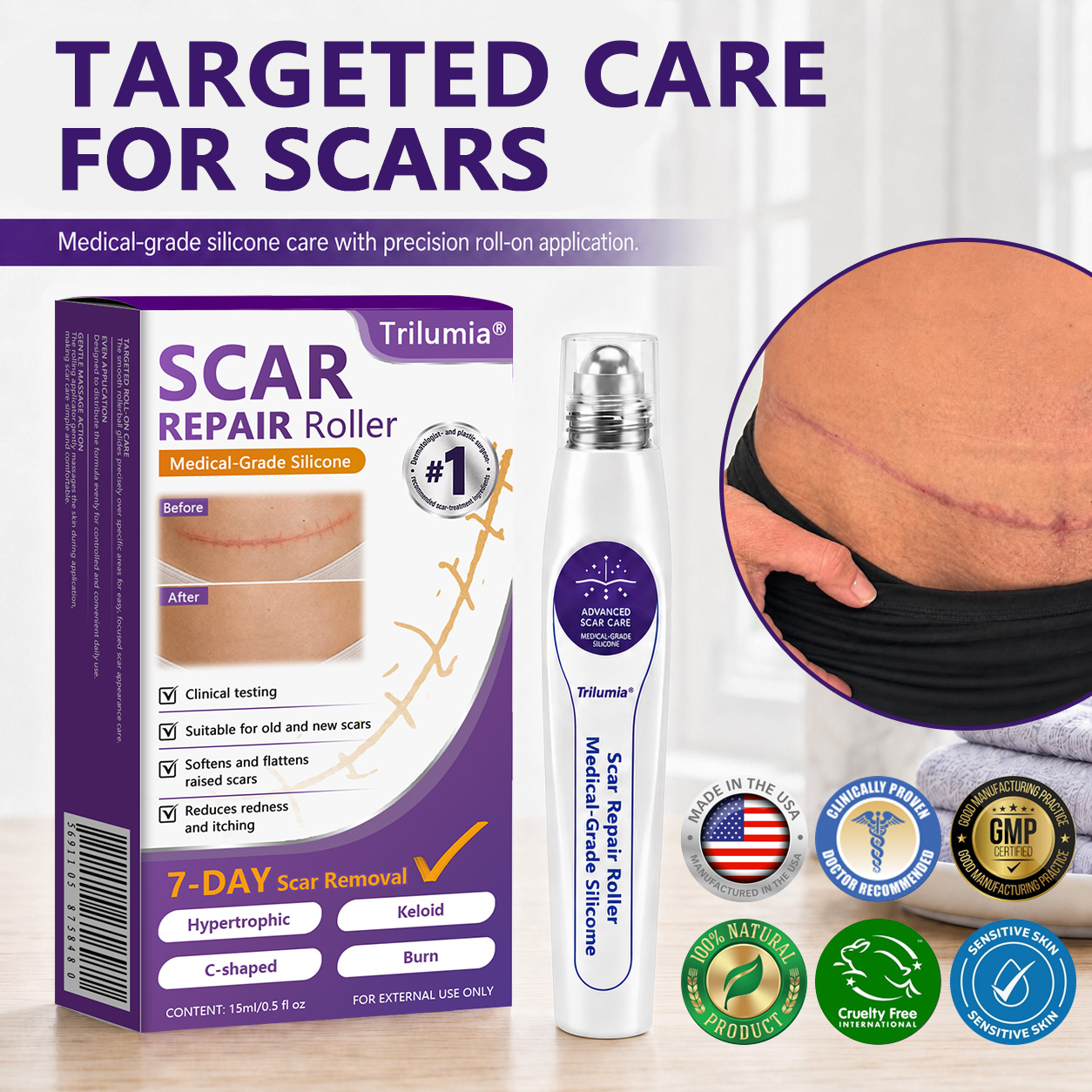 1-Pack 🧴 Trial Size — Focus On One Small Scar