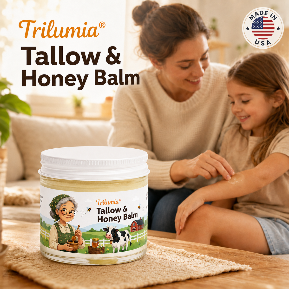 🇺🇸👨‍⚕️Trilumia® Tallow & Honey Balm — Kids’ Eczema Relief