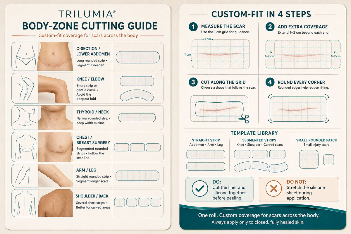 🇺🇸👩‍⚕️✨Trilumia® Silicone Scar Therapy Roll — Custom-Fit Care for Long, Raised Surgical Scars